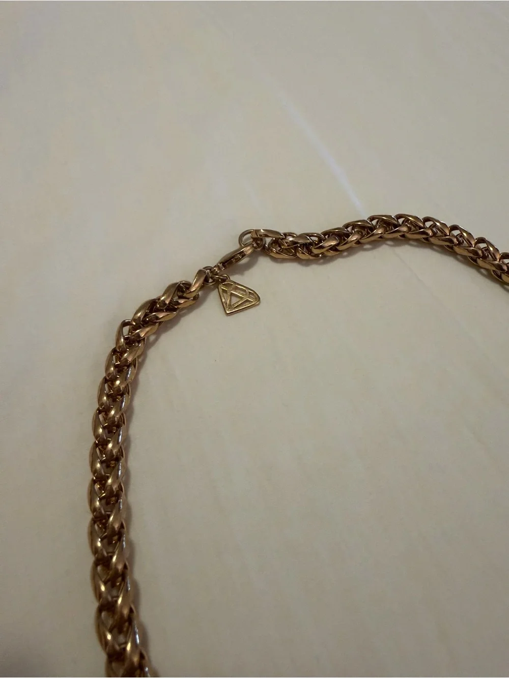 Trifari Gold & Silver Cluster Statement Necklace